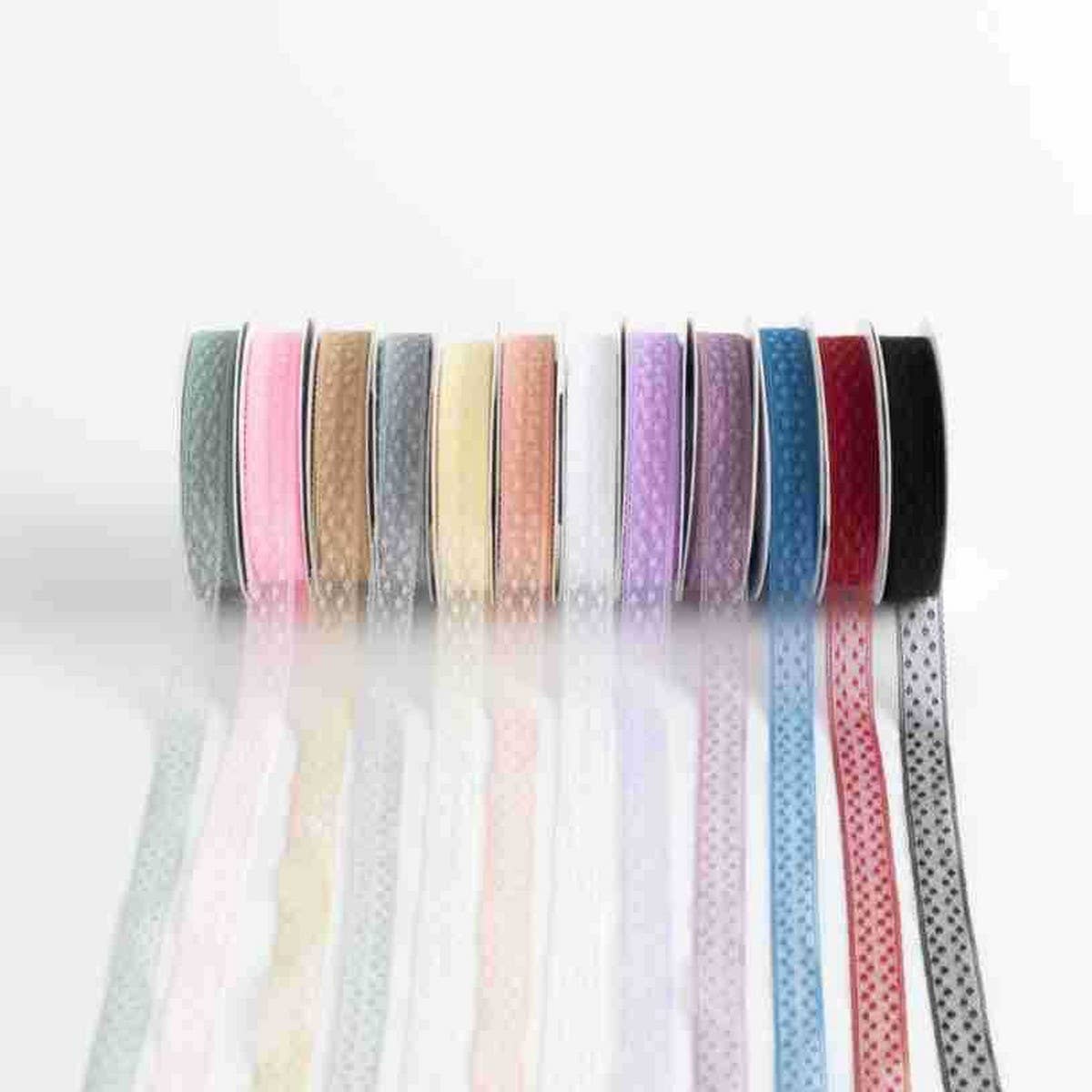 COLORFUL POLKA DOT LACE RIBBON DIY ACCESSORIES