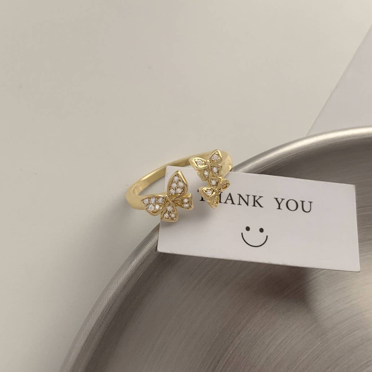 SIMPLE HIGH-END ZIRCON BUTTERFLY RING FOR WOMEN_CWAJE3109