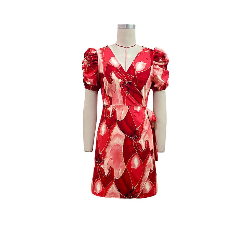 PRINTED ONE-PIECE DRESS