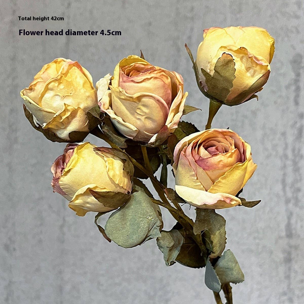 High-End Burnt Edge Rose Bouquet for Table Decor