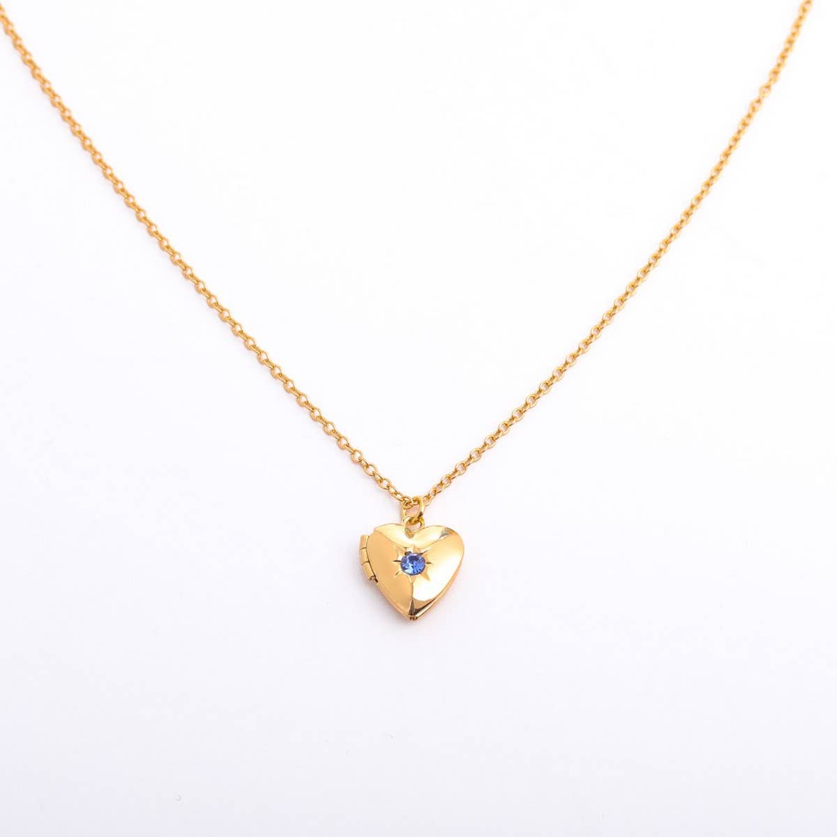 NEW DECEMBER BIRTHSTONE HEART NECKLACE