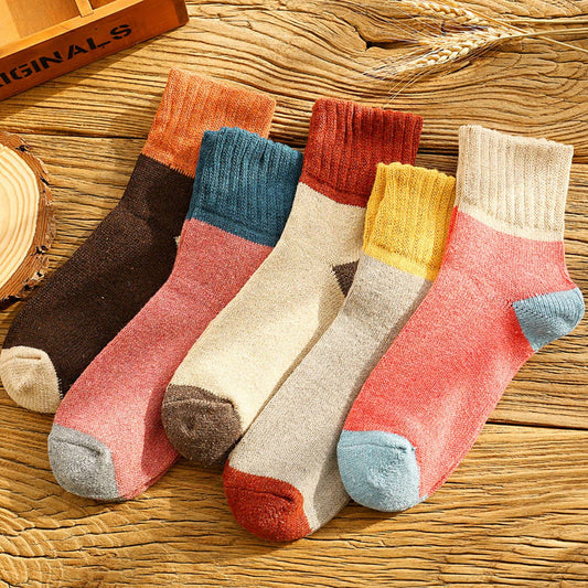 WINTER COLOR MATCHING 5 PAIRS OF SOCKS PER PACK