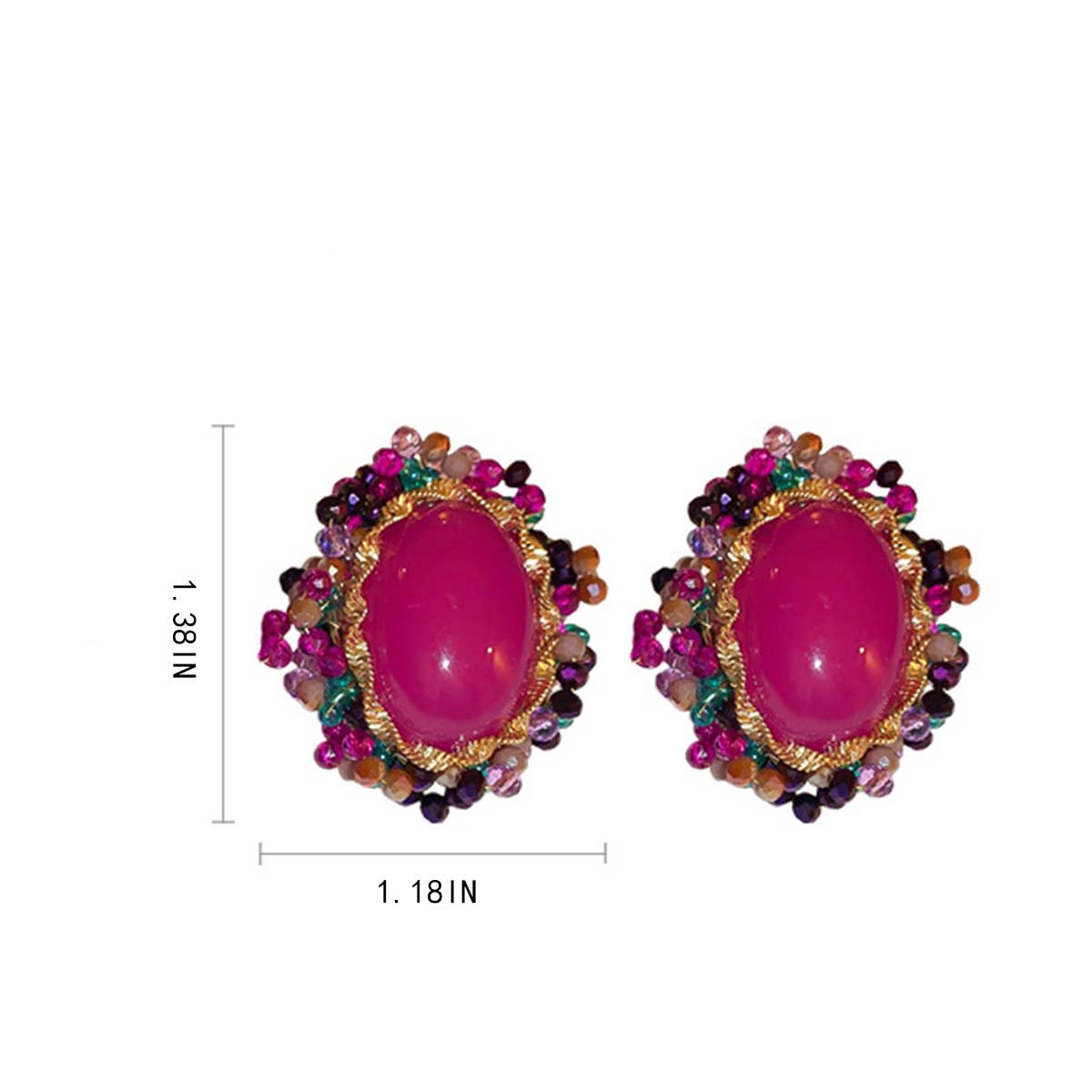 ELLIPTICAL FASHION RETRO EARRINGS