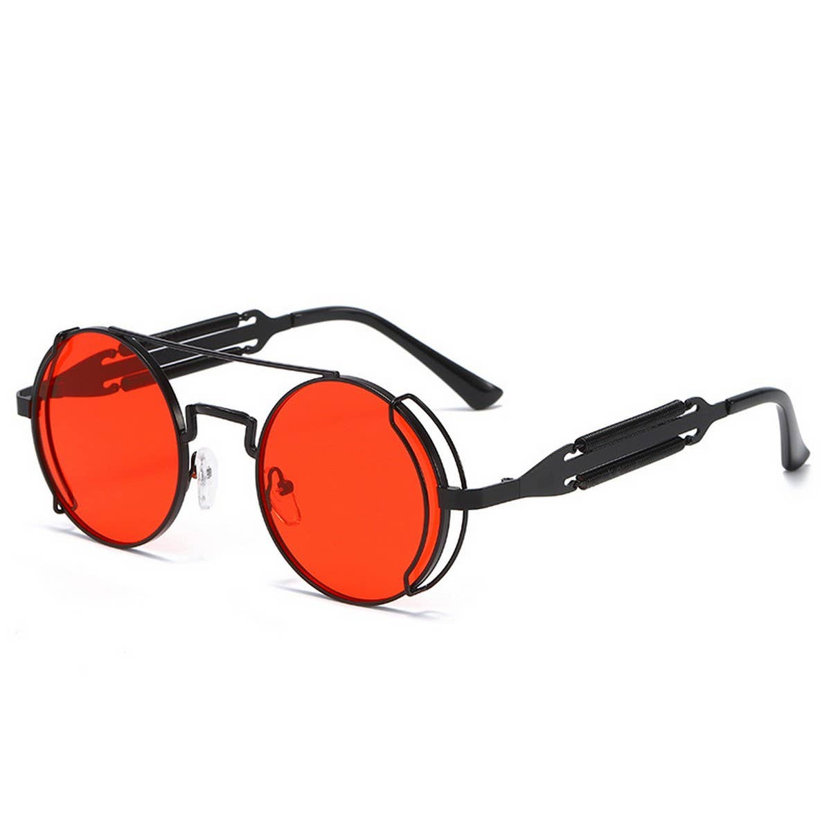 METAL ROUND FRAME STEAMPUNK METAL SUNGLASSES