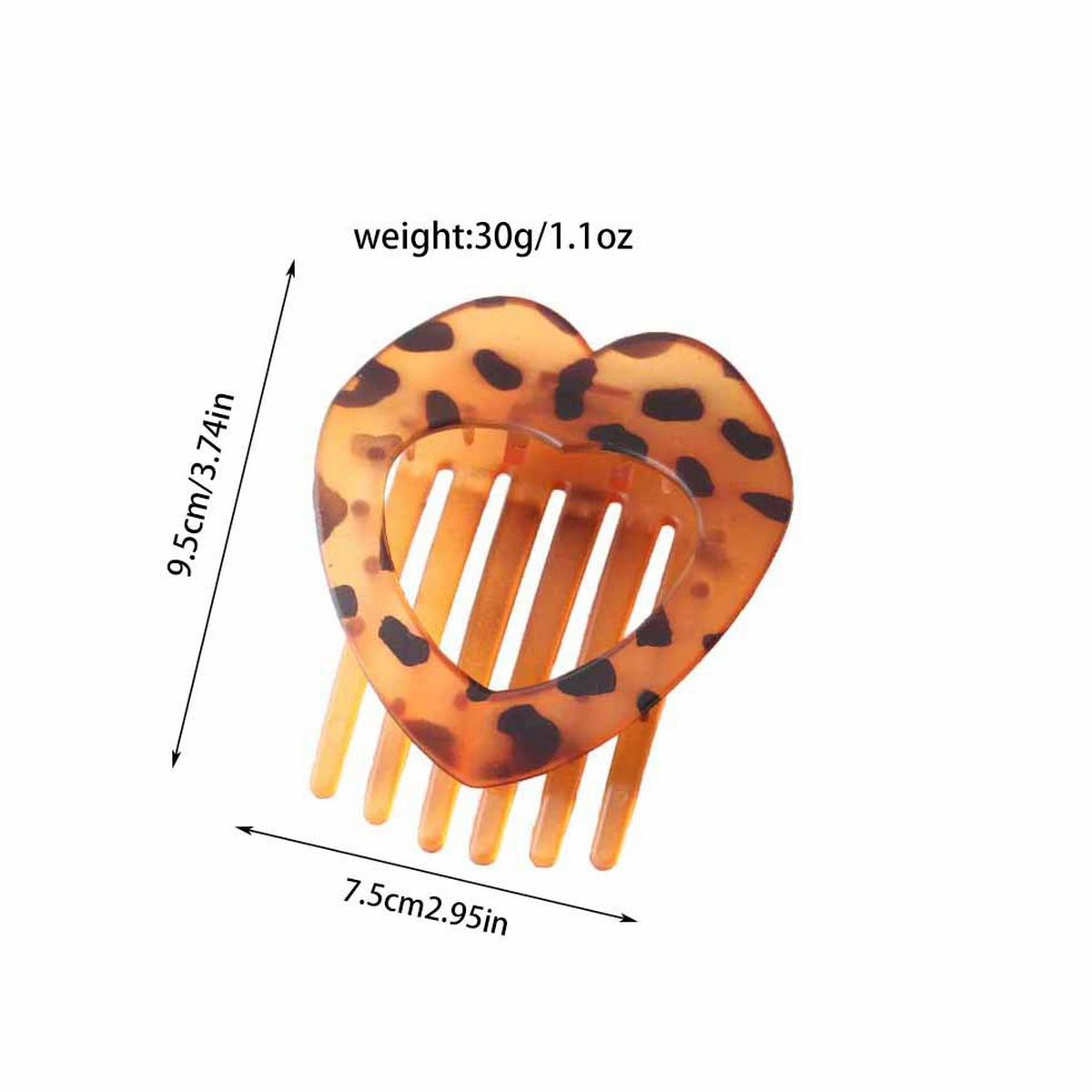 Flat Heart Hair Clip ? Strong Grip Duckbill