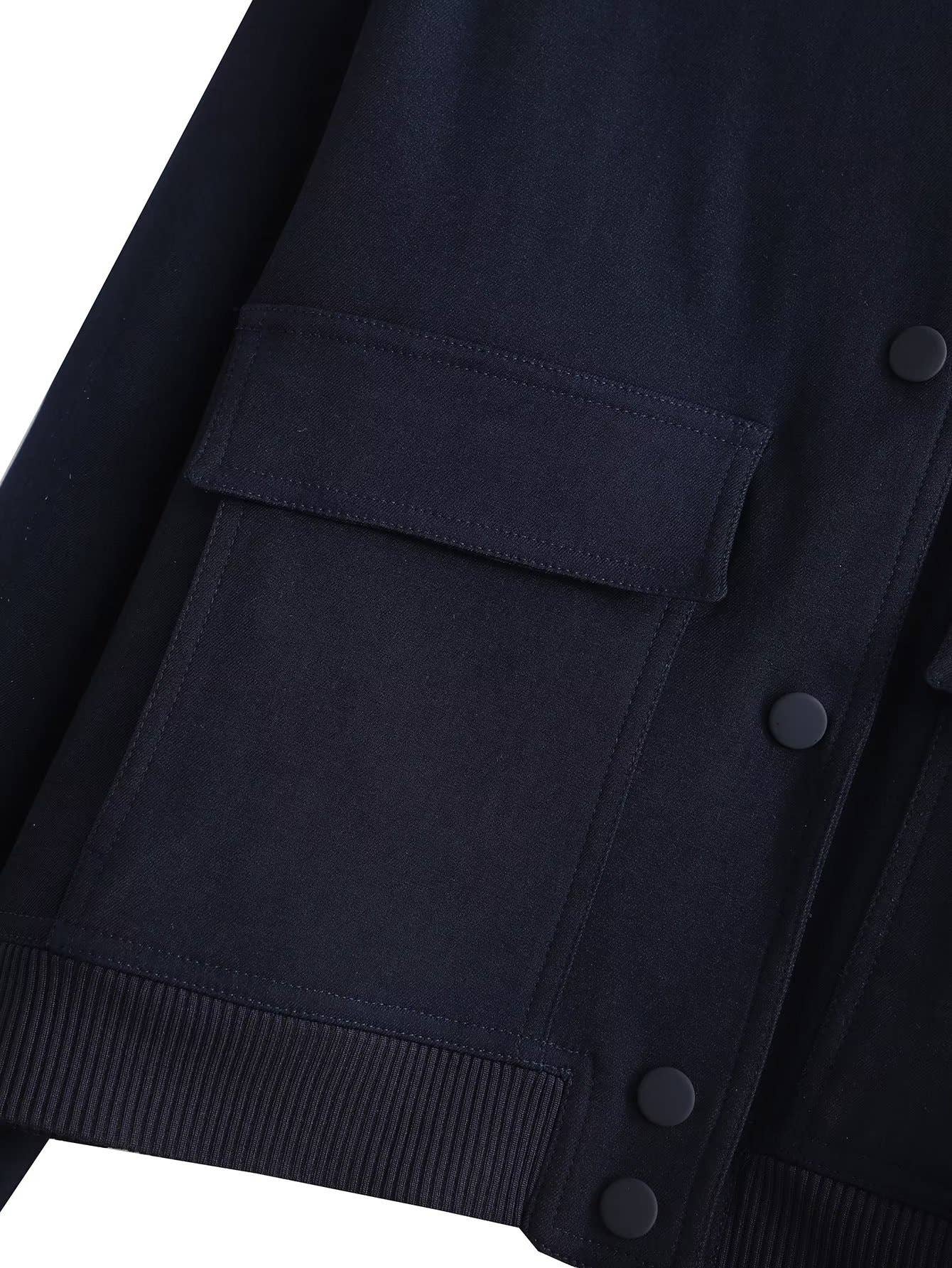 Stand-up collar solid-color motorcycle jacket