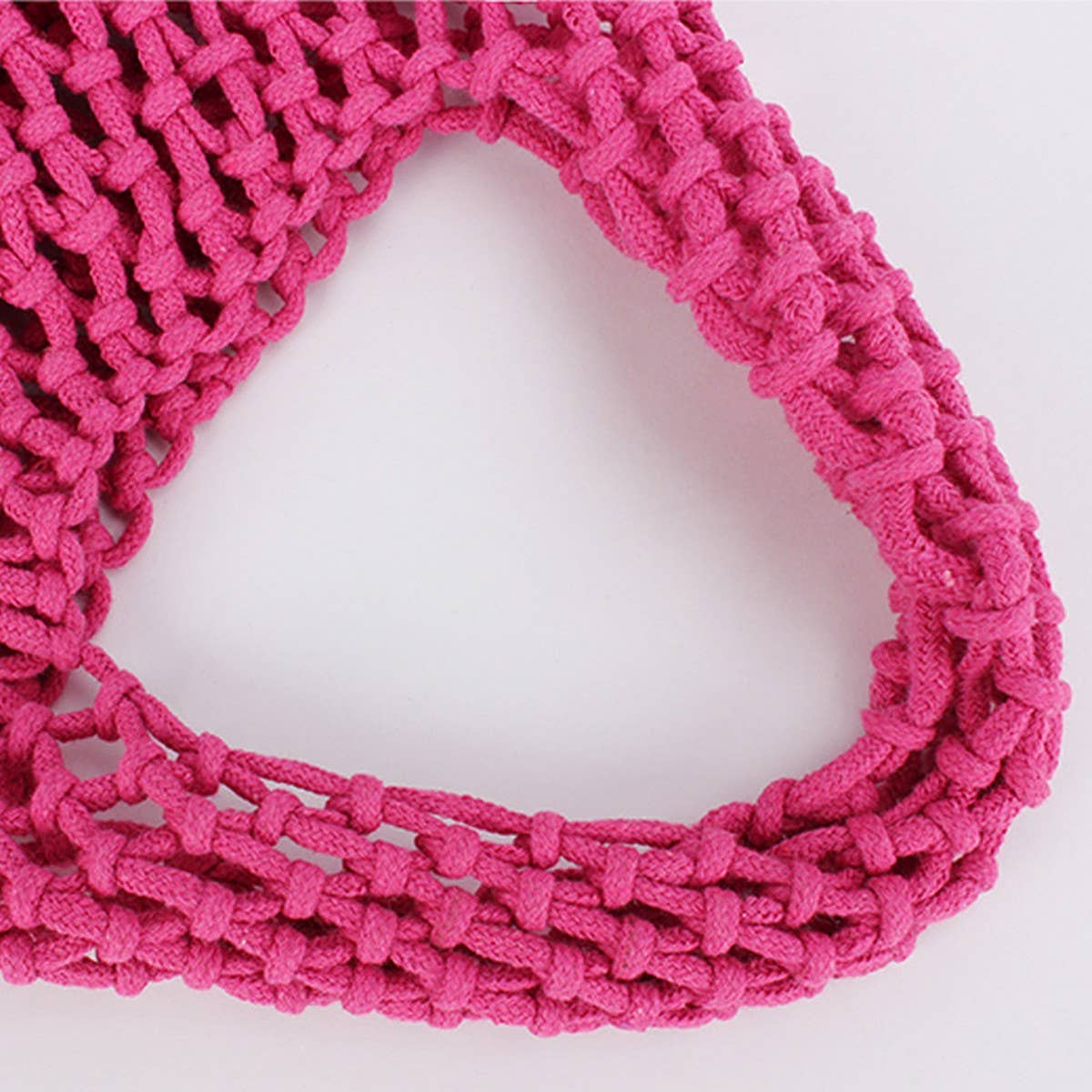 SOLID COLOR HOLLOW COTTON ROPE HAND-WOVEN BAG_CWAB4684