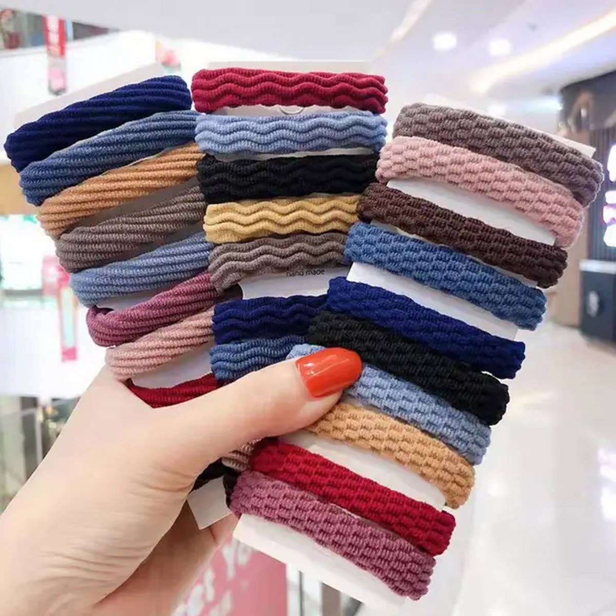 20PCS SCRUNCHIES ELASTIC HAIR BANDS_CWAHA0134