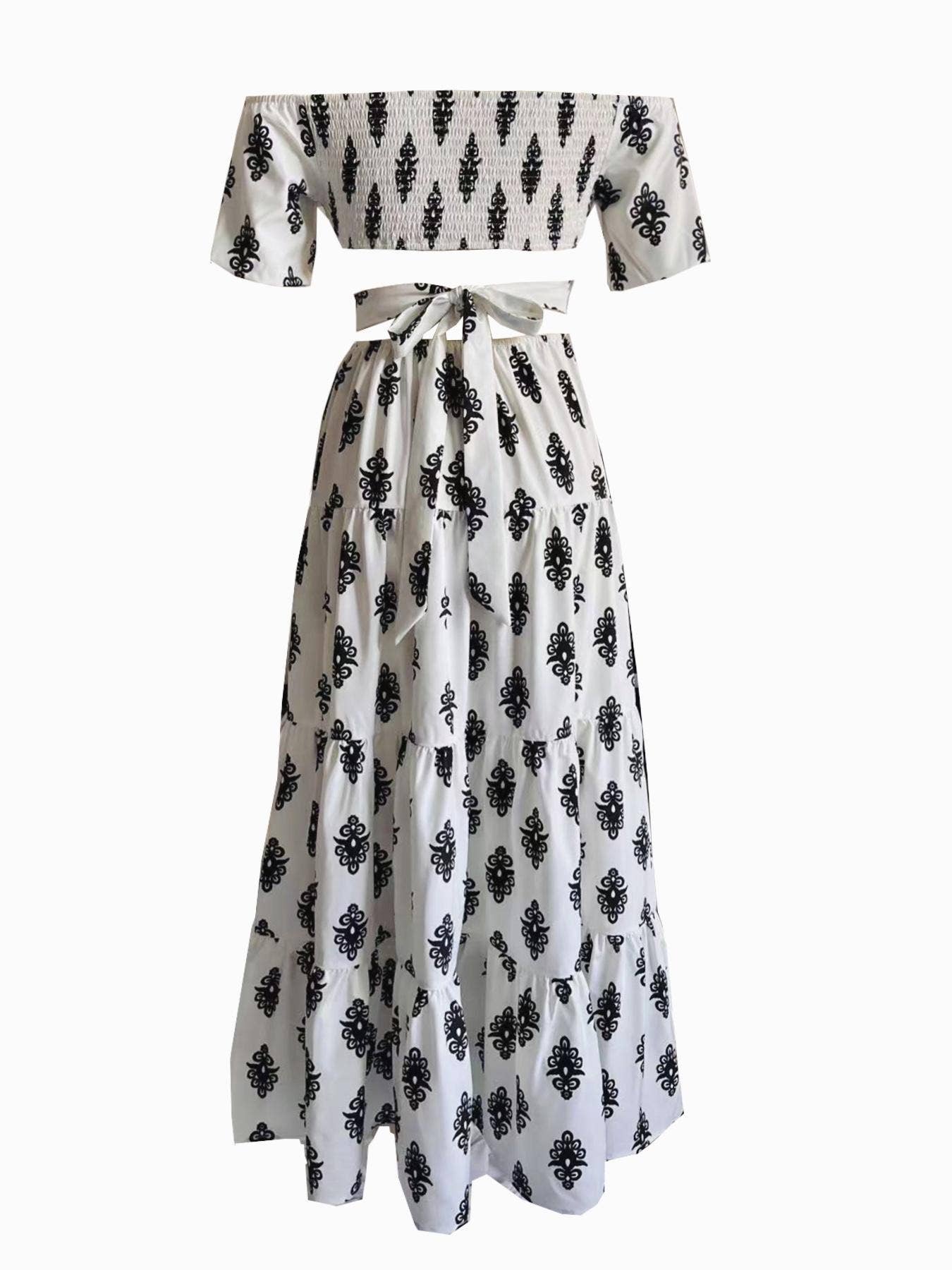 One-shoulder strapless strap sexy A-line dress