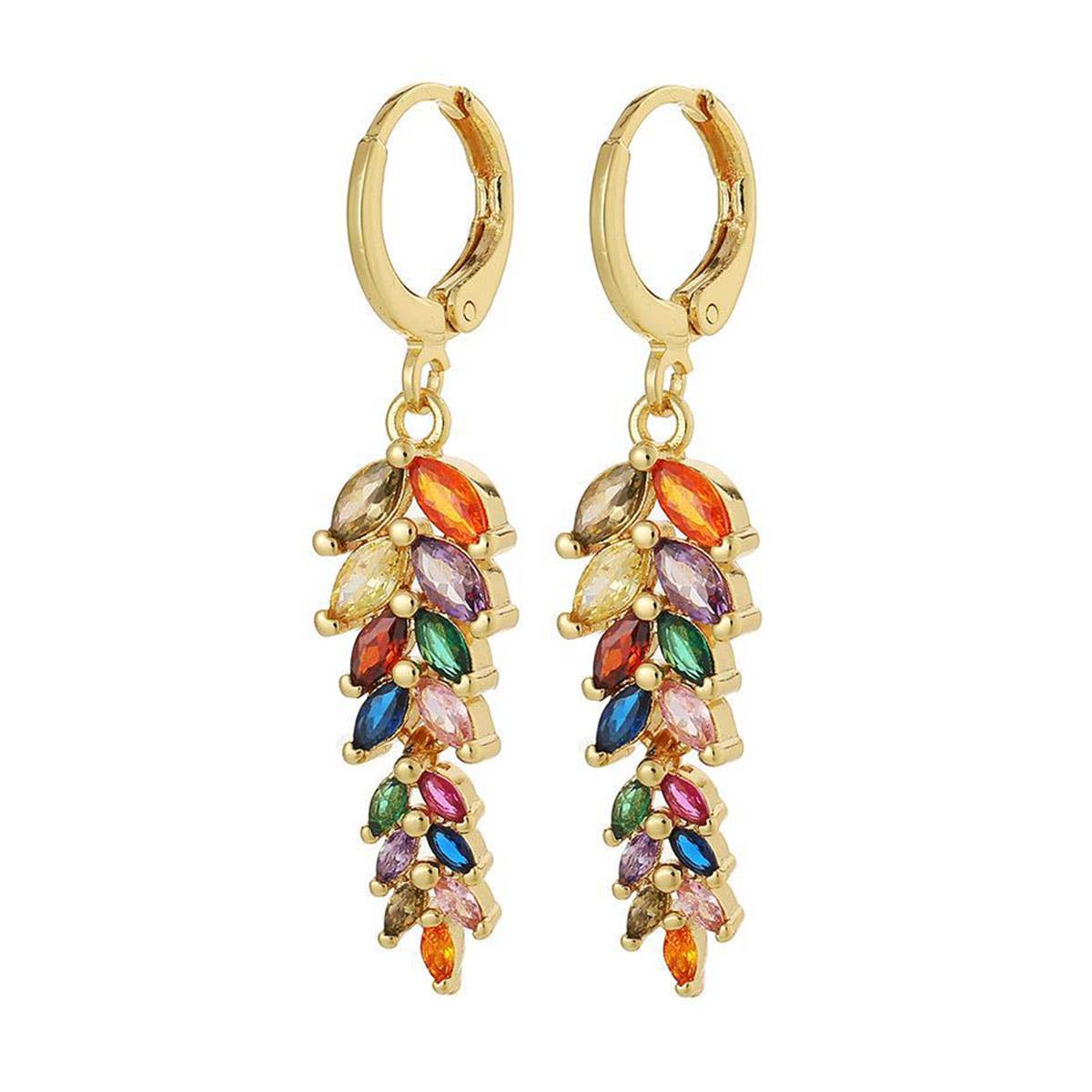 High-end wheat ear feel niche design earring
