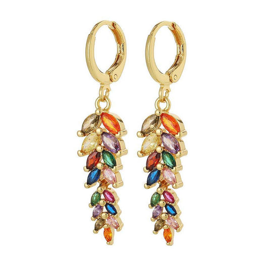 High-end wheat ear feel niche design earring