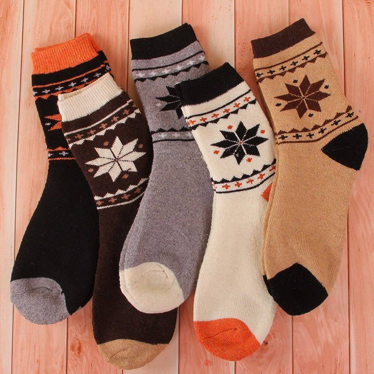 5 PAIRS OF CASUAL THICK COTTON SOCKS_CWMS0682
