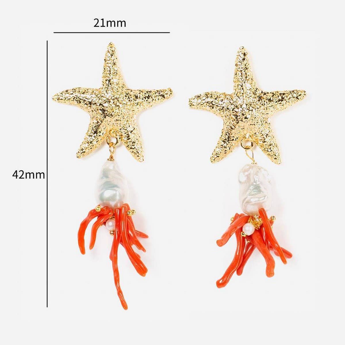 Fashionable Design Ocean Coral Earrings