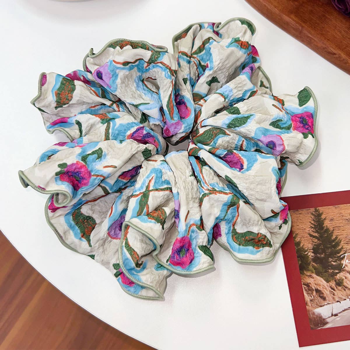 Floral vintage large intestine fabric hair band