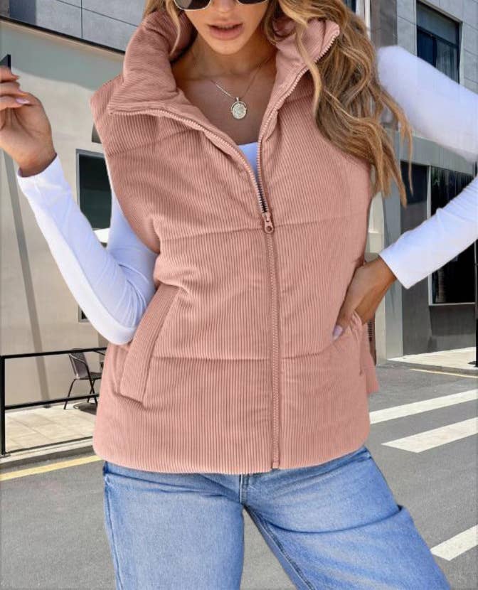 SOLID COLOR ALL-IN-ONE SLEEVELESS WAISTCOAT