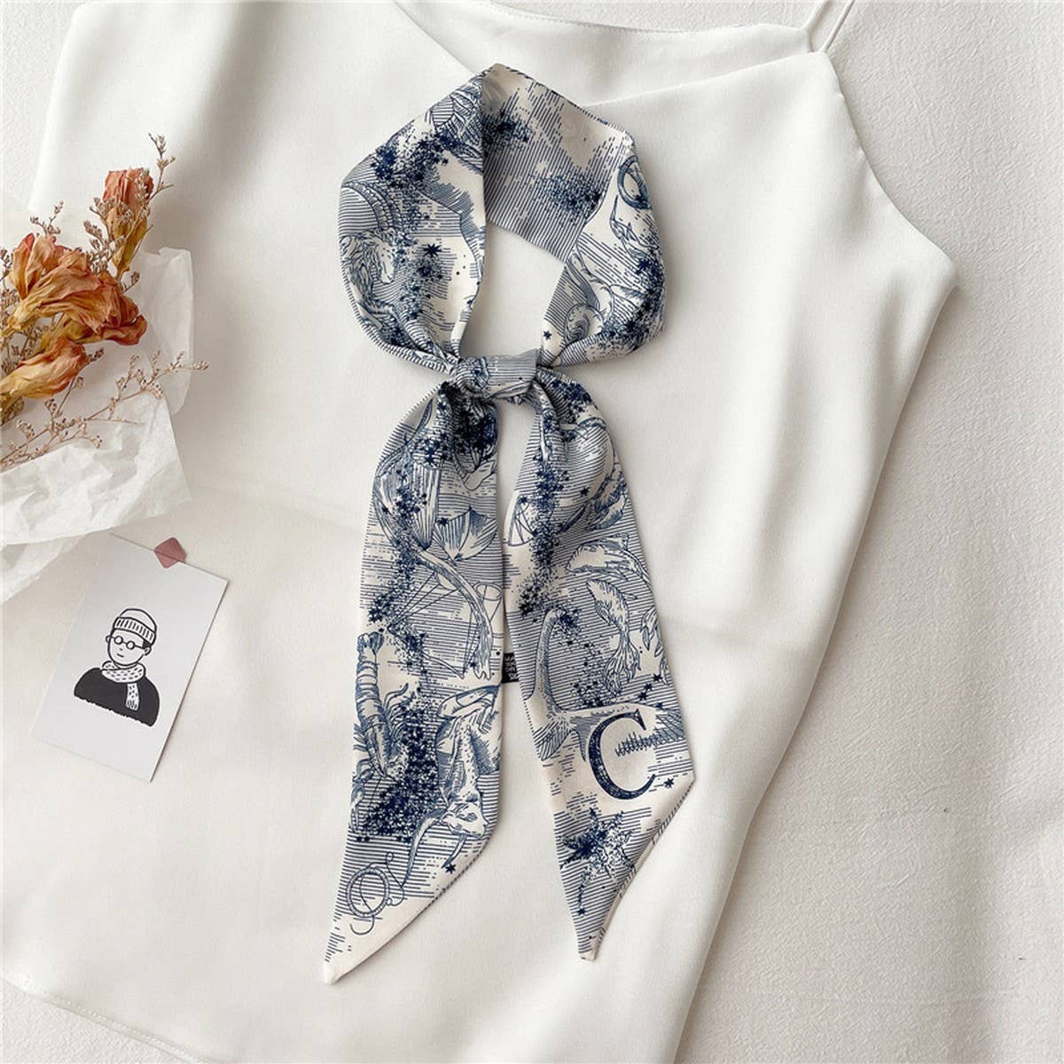 LETTER CREATIVE DOUBLE-LAYER HAIRBAND HEAD SCARF