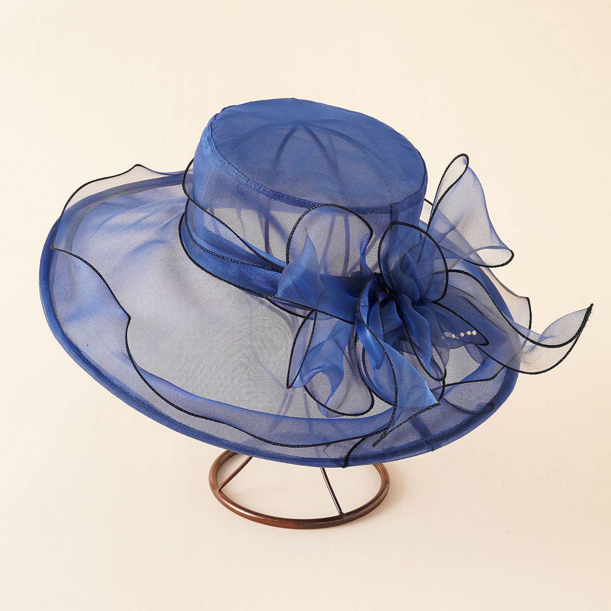 FLOWER MESH BEACH SUN HAT_CWAH1409