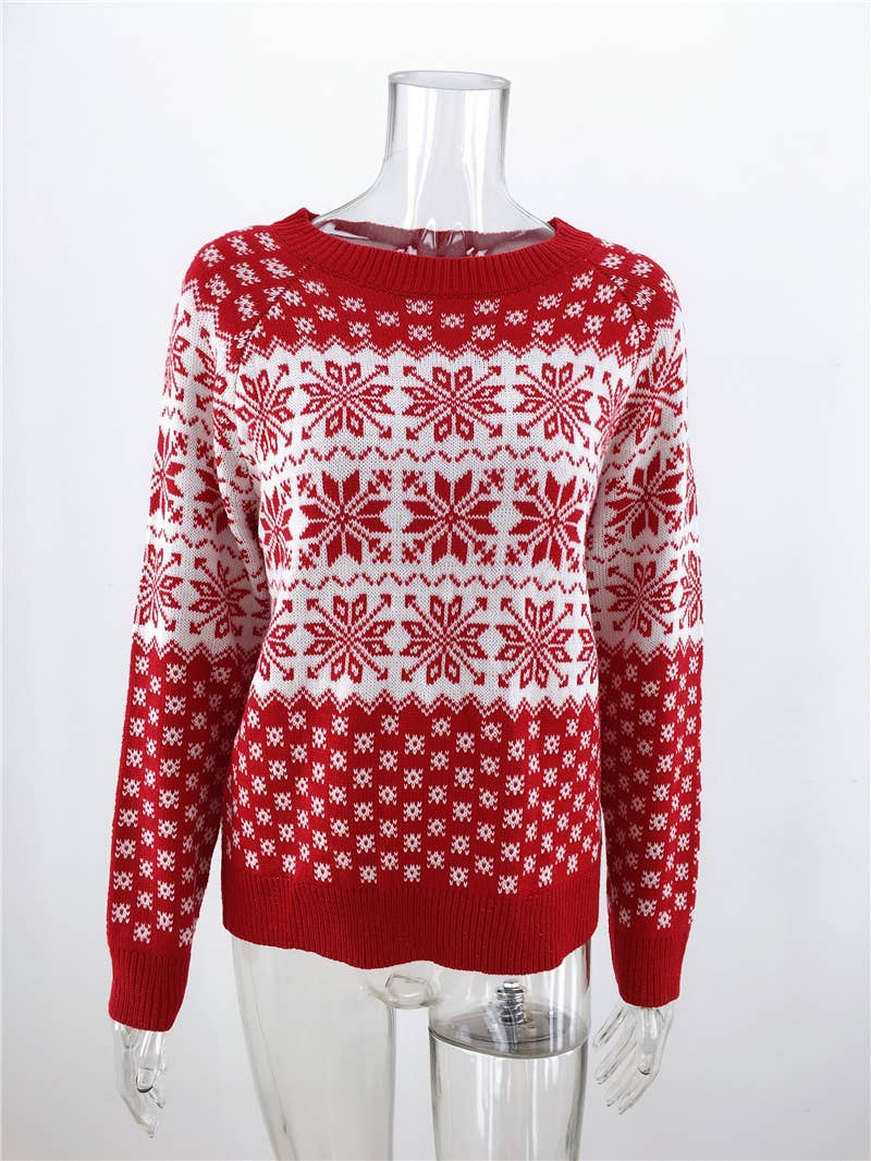 KNIT CHRISTMAS LONG-SLEEVED TURTLENECK SWEATER