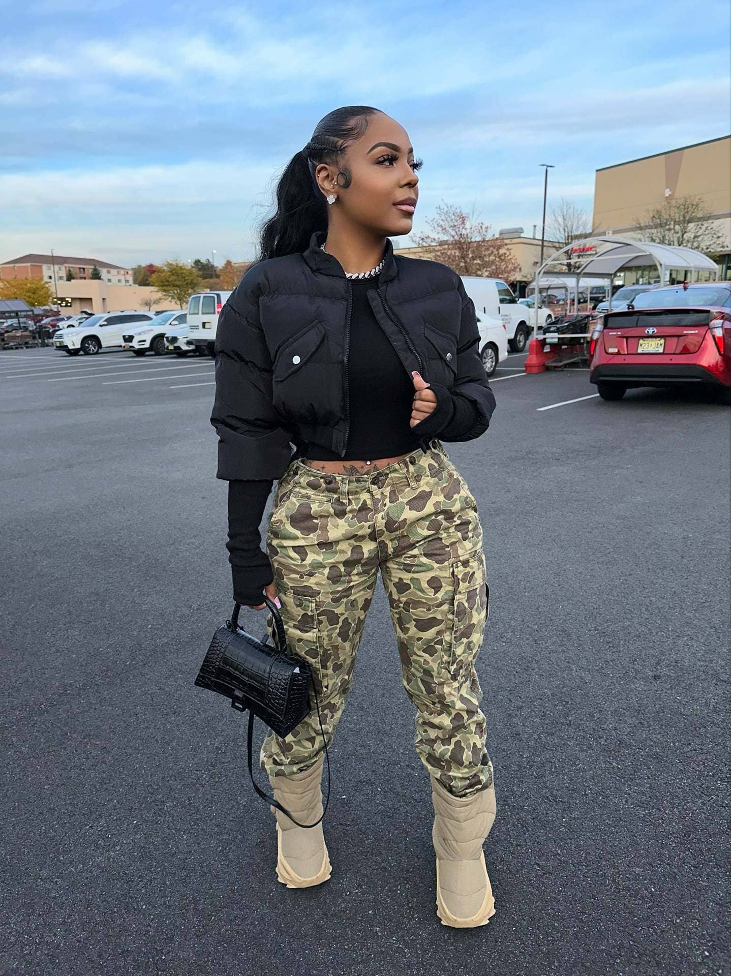 STANDING COLLAR SHORT JACKET WARM BREAD JACKET