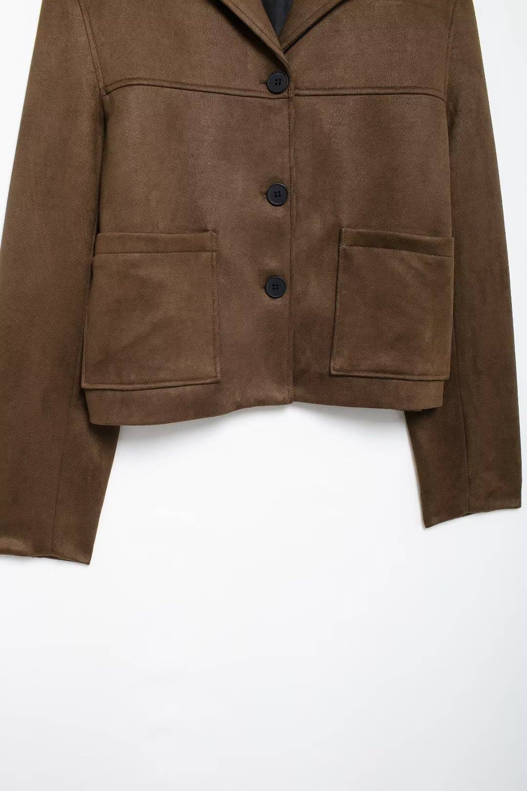 STREET FASHION SUEDE WOMEN'S LAPEL LEATHER JACKET