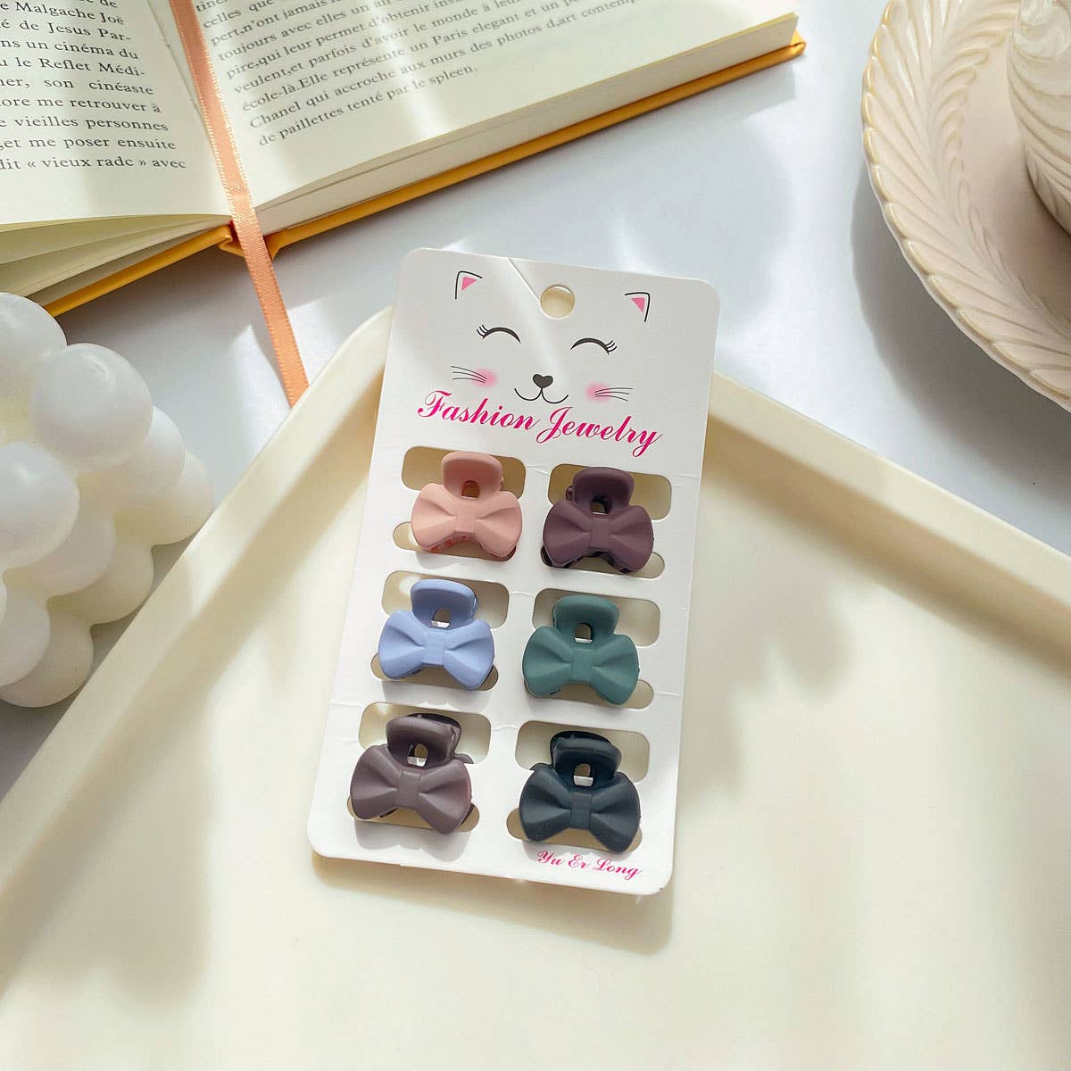 Set of 6 Small Claw Hair Clips, Simple & Chic_CWAHA0386