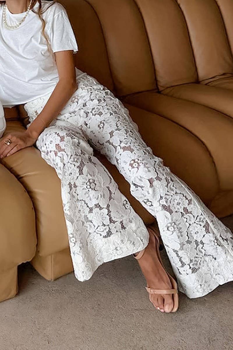 CWBLP1724_SHEER CUTOUT LACE WIDE-LEG TROUSERS