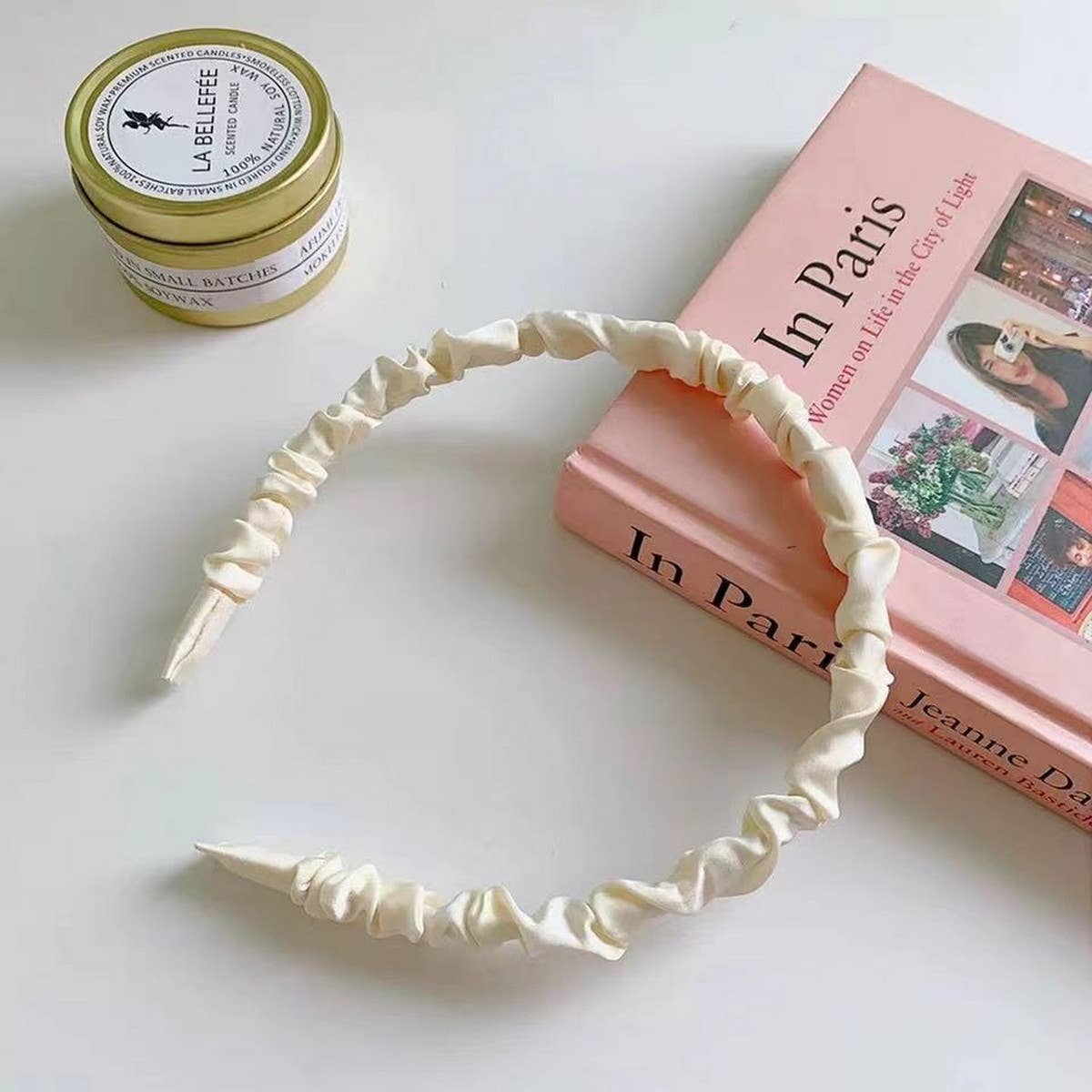 SIMPLE SOLID COLOR PLEATED HEADBAND_CWAHA1703