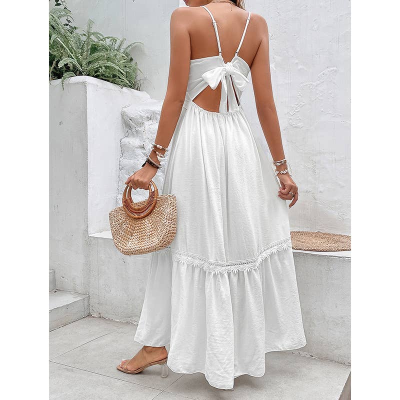 Holiday chic loose slimming halter sexy dress