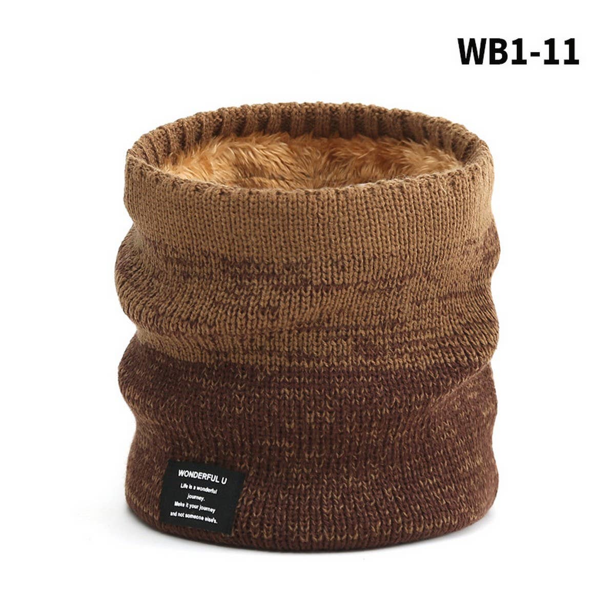 WINTER THICK GRADIENT WOOL KNITTED SCARF FOR WOMEN