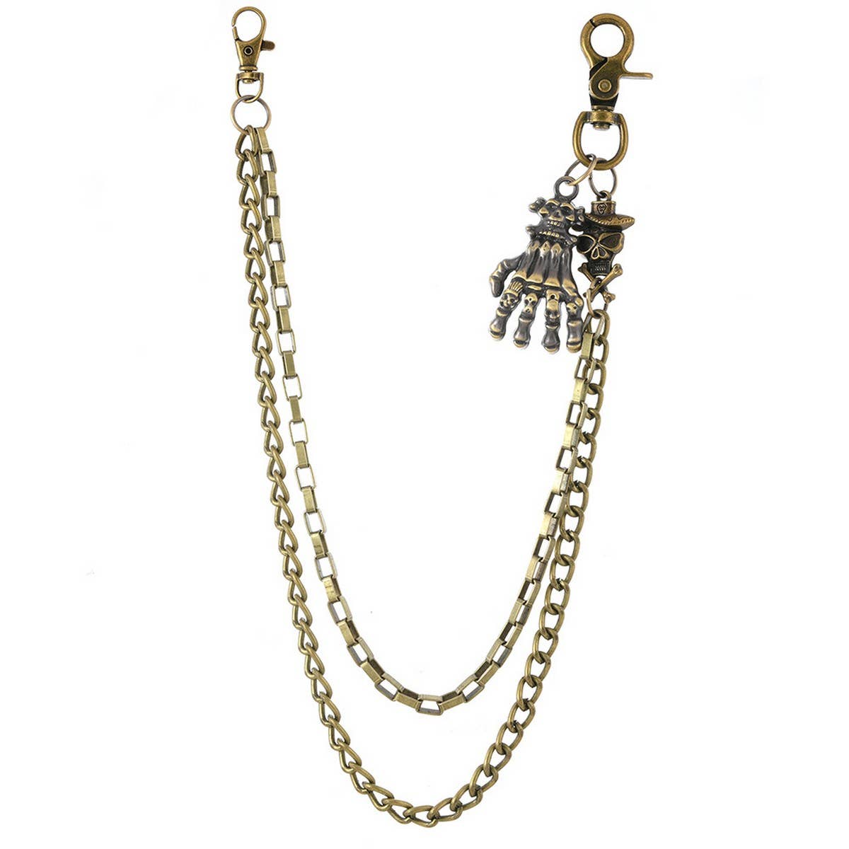 PUNK SKULL PENDANT MULTI-LAYERED TROUSER CHAIN_CWMM4883