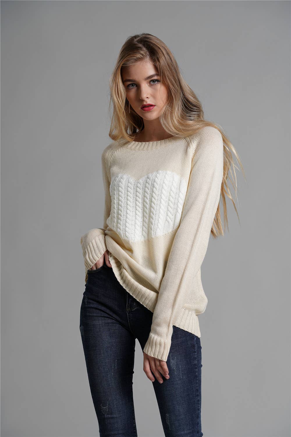 VALENTINE'S DAY PULLOVER CREW-NECK LOVE SWEATER