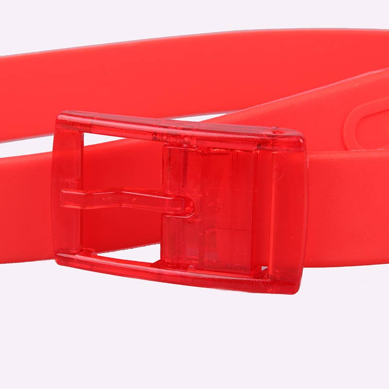 Plastic buckle candy color no metal belt