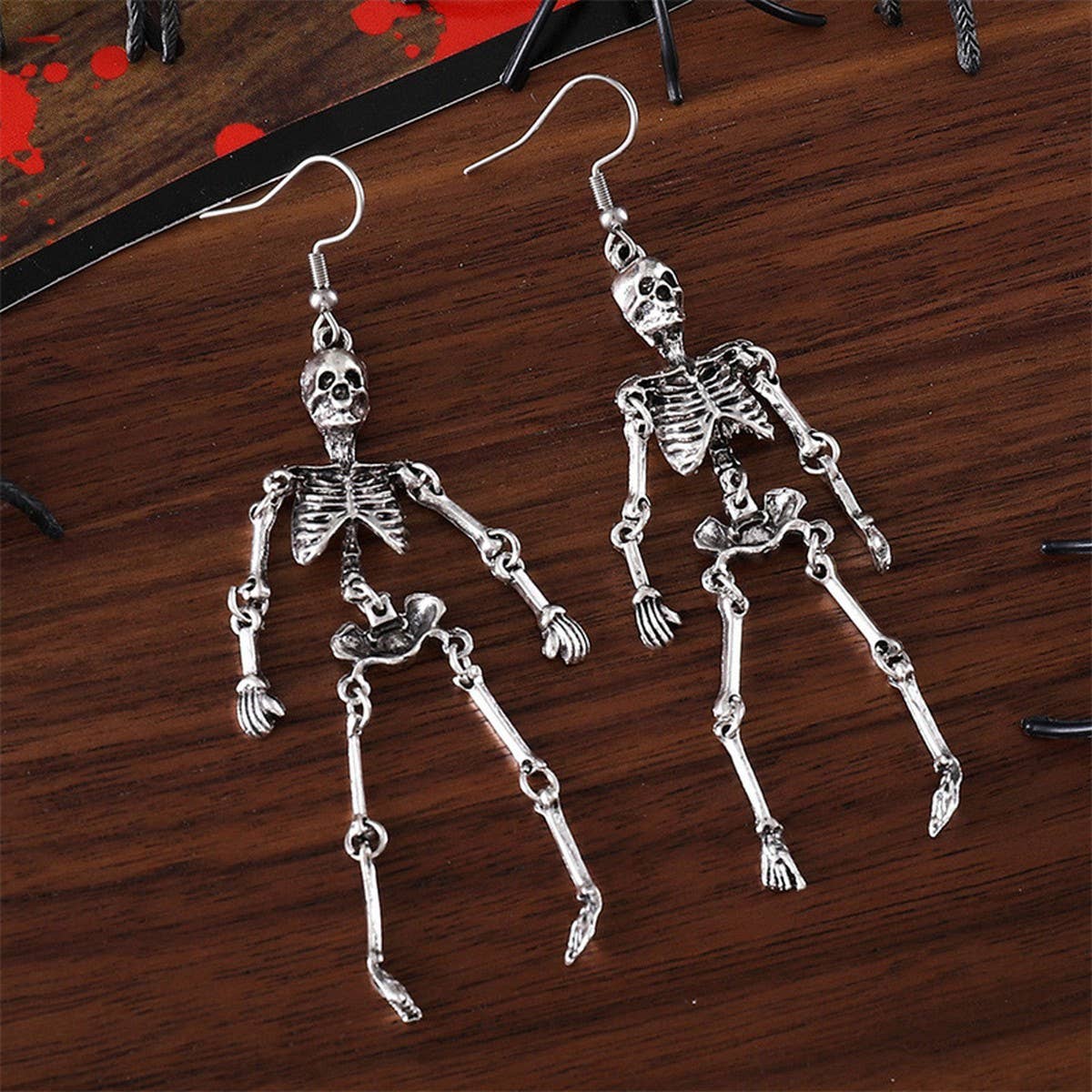 CREATIVE HALLOWEEN HUMAN SKULL VINTAGE EARRINGS