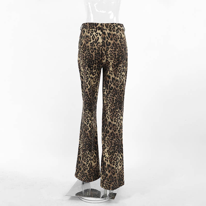 CWBLP1554_FASHION PERSONALITY LEOPARD PRINT WIDE LEG PANTS