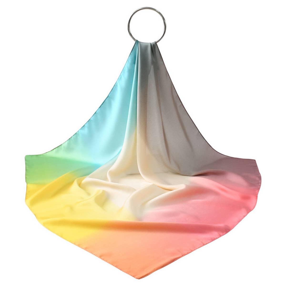 RETRO GRADIENT MULTI-COLOR SILK SCARF_CWASC1152