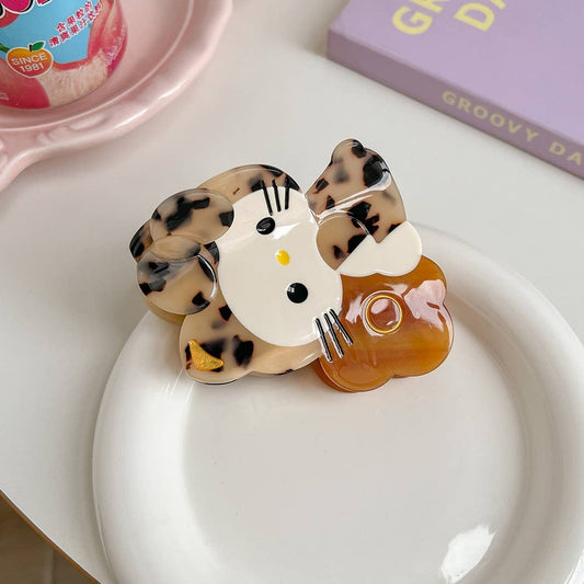 Cute Cat Hair Claw ? Acetate Cartoon Animal Clip