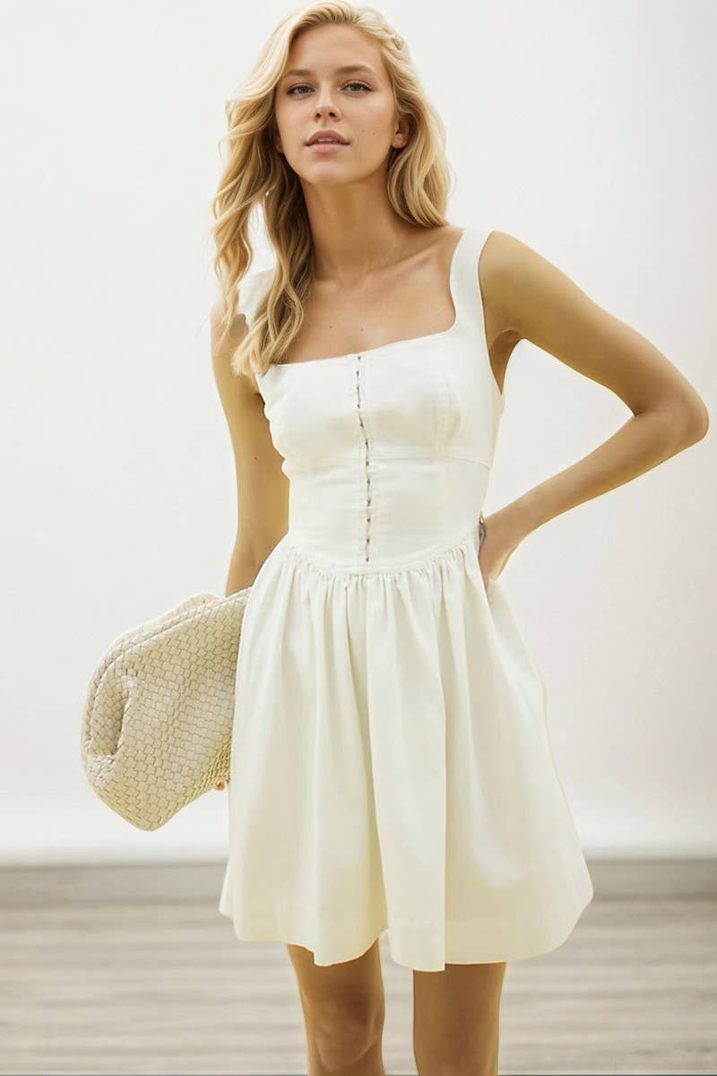 CWDSD8885_SOLID COLOR BUTTON TRIM CAMI MINI DRESS