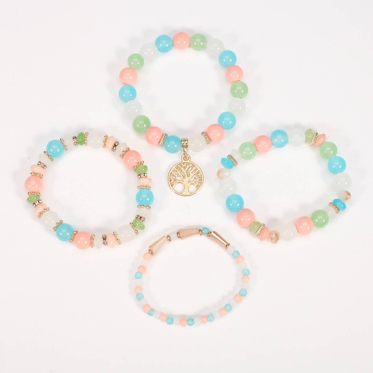 CWAJE05712_BOHO TREE OF LIFE PENDANT LAYERED BRACELET