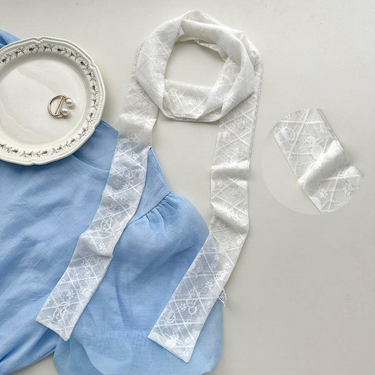 Lace Long Scarf-Elegant Neck & Hair Tie for Women