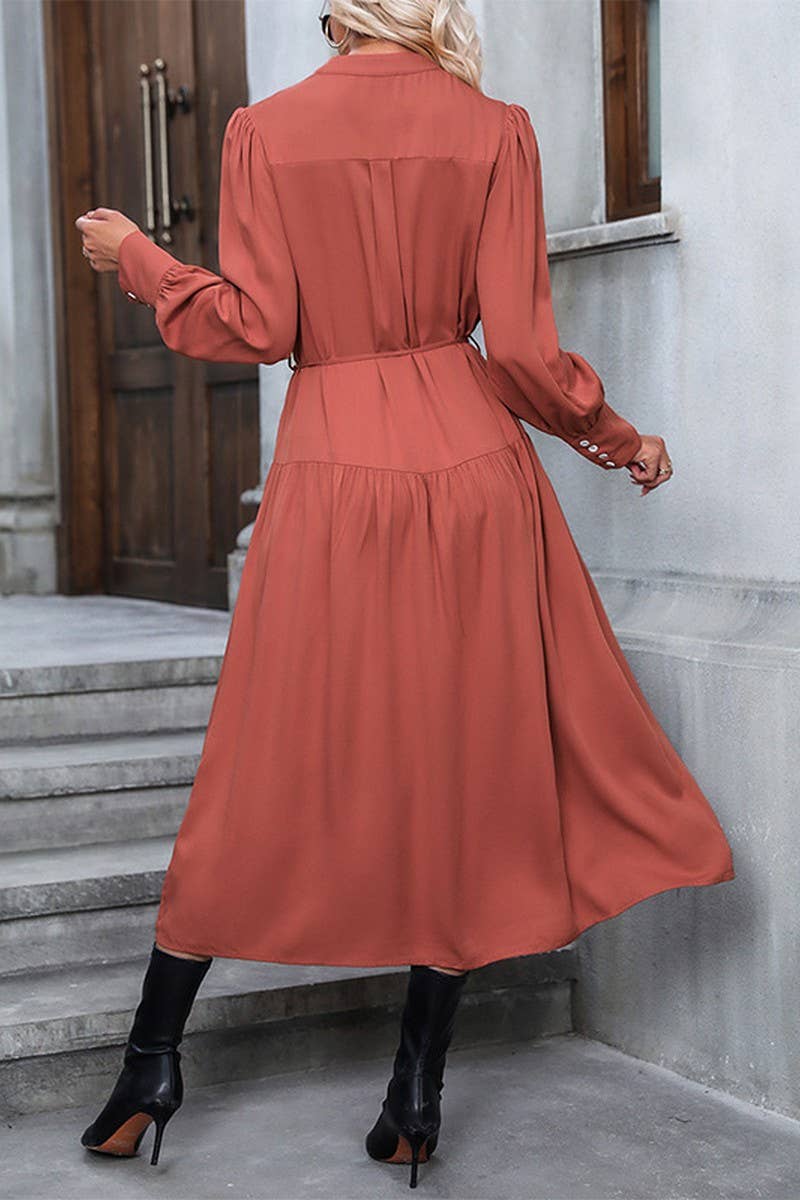 CWDMD4526_SPRING AND AUTUMN LONG SLEEVE ALL-MATCH DRESS