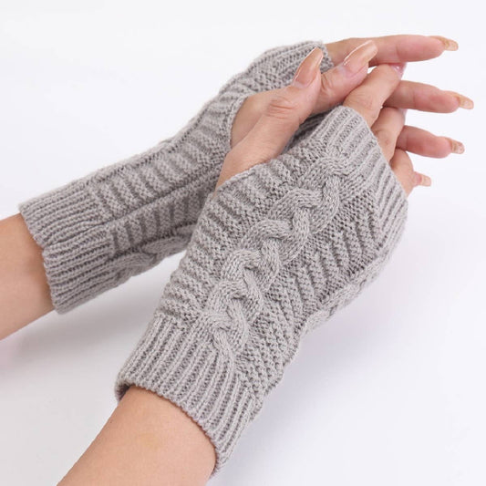 FASHION SHORT TWIST FINGERLESS GLOVES_CWAG0092