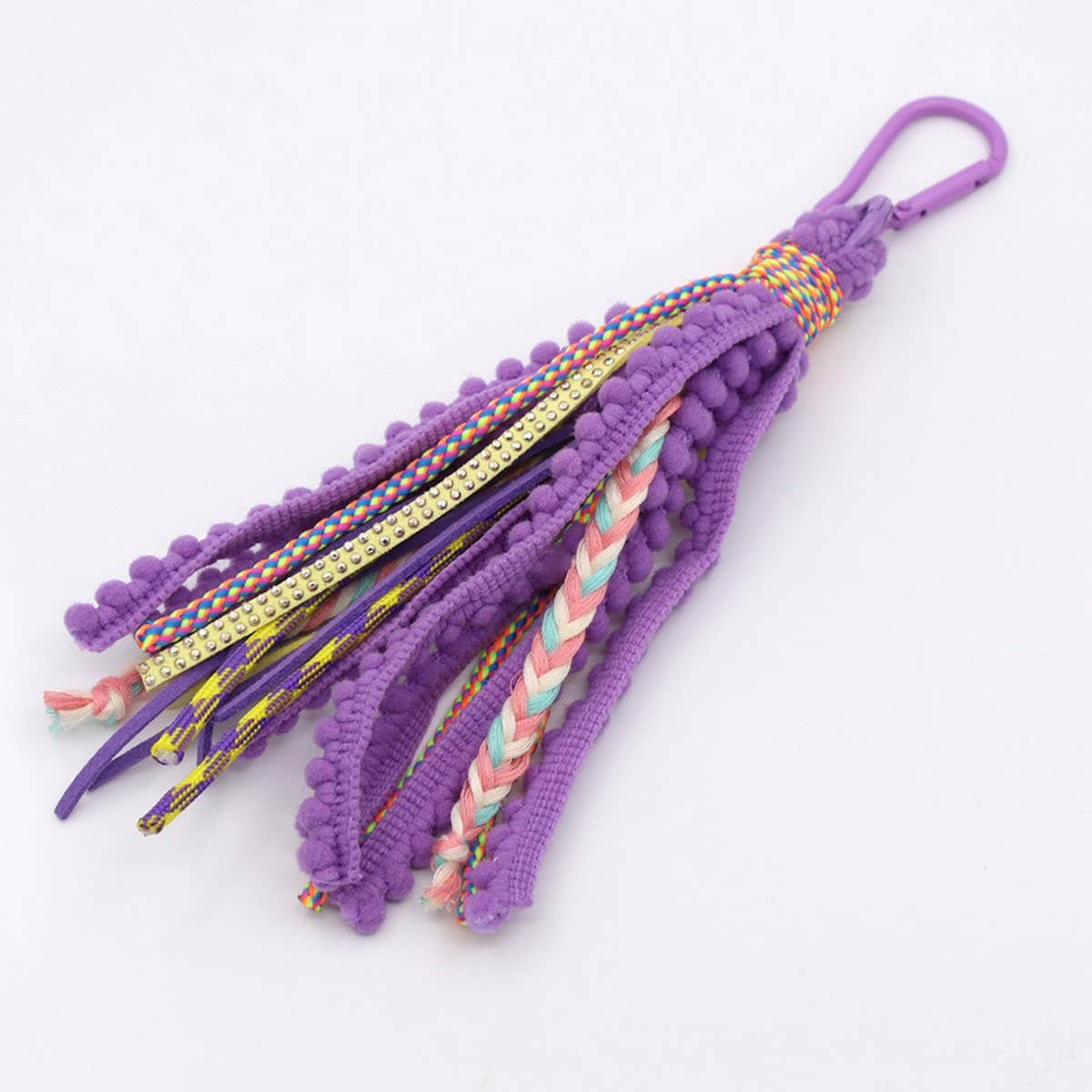 SOLID COLOR VELVET TASSEL KEYCHAIN BAG PENDANT_CWMM3555
