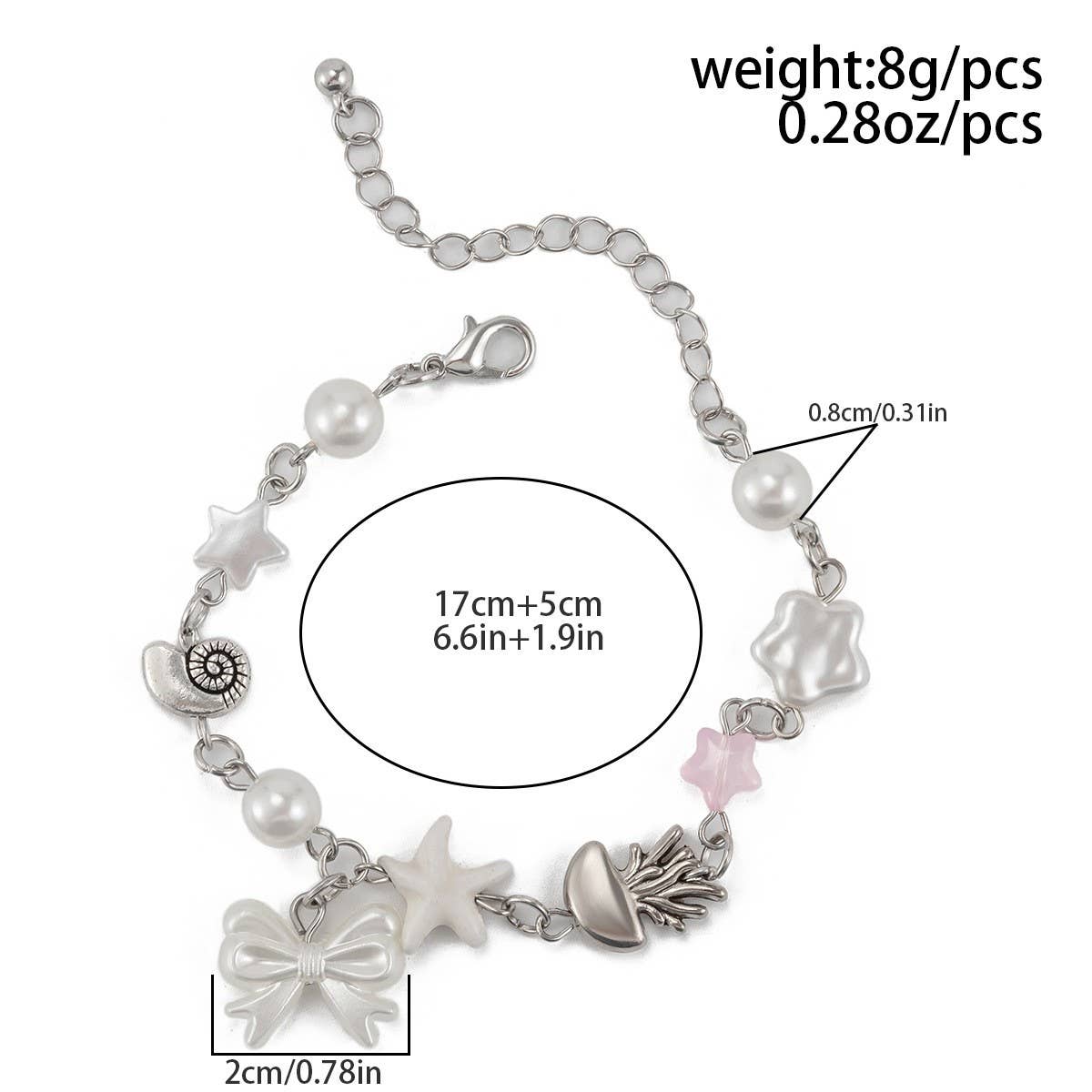 SWEET AND COOL PASTORAL STYLE BOW TASSEL BRACELET