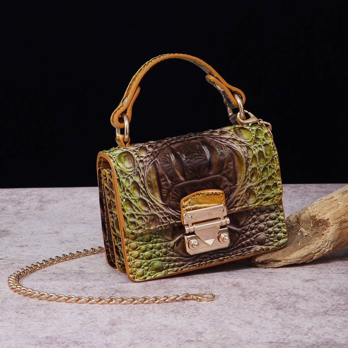 FASHION MULTICOLOR CROCODILE CROSSBODY BAG_CWAB2597