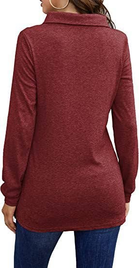 LONG SLEEVE T-SHIRT SOLID COLOR LOOSE TOP