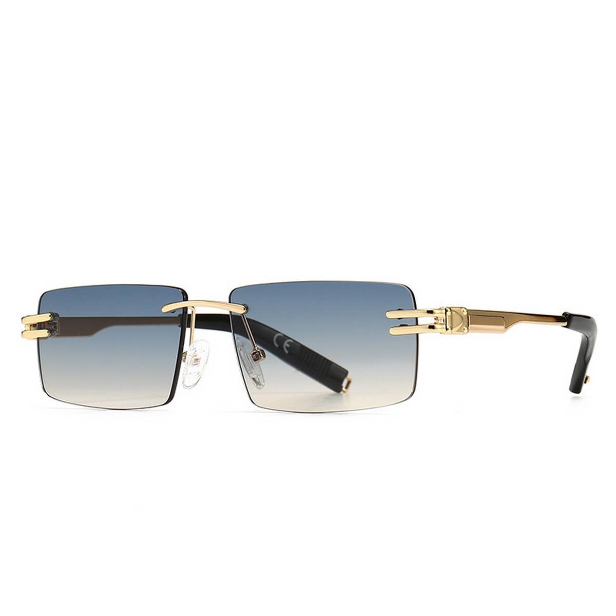 MODERN RETRO SQUARE FRAME NARROW SUNGLASSES