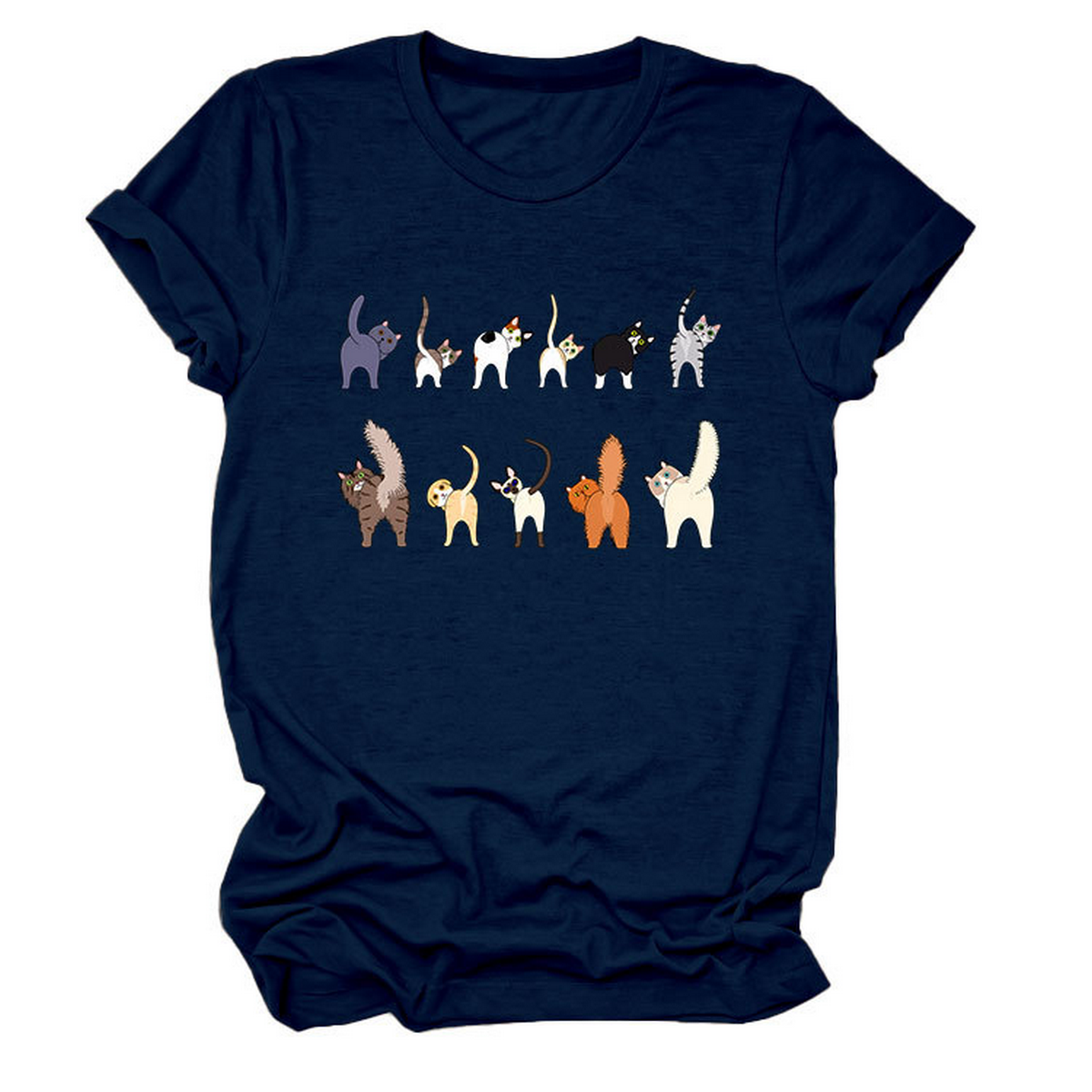 Cute Cat Graphic Tee ? 11 Cats Turn Around