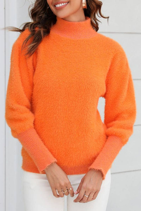 CWOSWL1667_Turtle Neck Long Sleeve Pullover Sweater