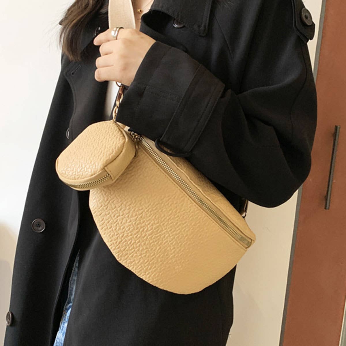 CASUAL,SIMPLE PURSE PENDANT FANNY BELT BAG_CWAB0949