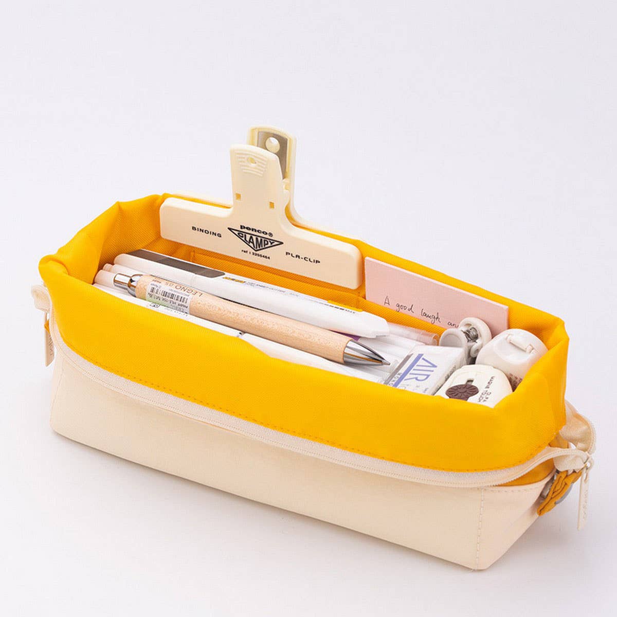 COLORBLOCK LARGE CAPACITY FOLDABLE PENCIL CASE